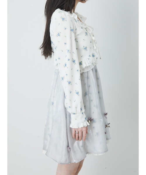 Ank Rouge（アンクルージュ）の「フリルリボンボレロカーデ（Tシャツ/カットソー・レディース・ピンク/ブルー・M）」の9枚目の写真