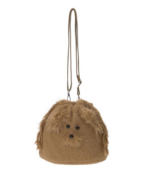 ehka sopo（エヘカソポ）の「ドッグフェイスミニショルダーバッグ（ハンドバッグ・レディース・ブラウン/オフホワイト/グレー・F）」の6枚目の写真