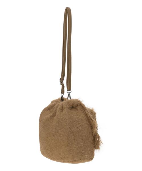 ehka sopo（エヘカソポ）の「ドッグフェイスミニショルダーバッグ（ハンドバッグ・レディース・ブラウン/オフホワイト/グレー・F）」の7枚目の写真