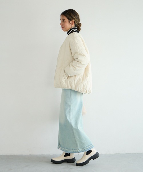 BAYFLOW(ベイフロー)の「ボアリバーシブルブルゾン(ブルゾン・レディース・カーキ/ブラック/オフホワイト・SMALL/MEDIUM)」の5枚目の写真