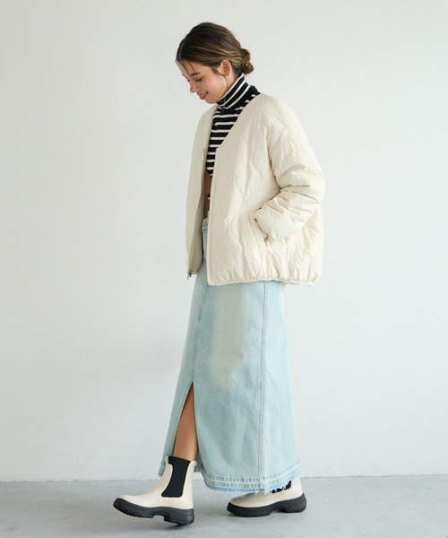 BAYFLOW(ベイフロー)の「ボアリバーシブルブルゾン(ブルゾン・レディース・カーキ/ブラック/オフホワイト・SMALL/MEDIUM)」の6枚目の写真