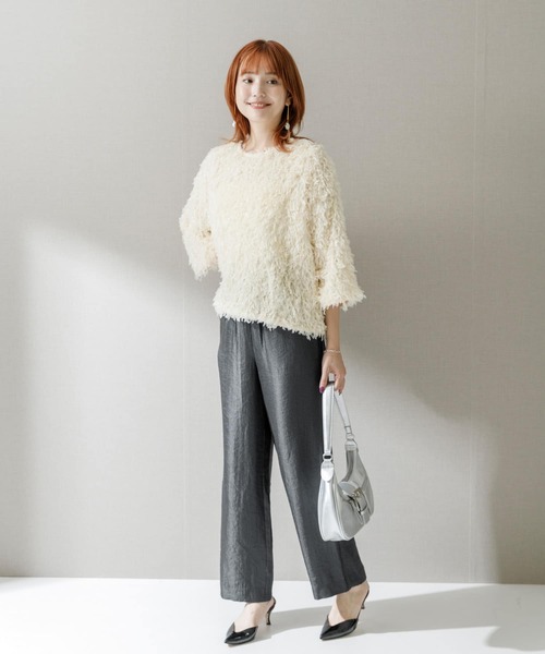 URBAN RESEARCH ROSSO WOMEN(アーバンリサーチ ロッソ)の「イージーサテンパンツ(その他パンツ・レディース・ブラウン系その他/チャコールグレー・FREE)」の15枚目の写真