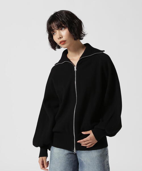 BEAVER(ビーバー)の「B omnivore/ビーオムニボー ボリュームスリーブコットンダブルジップジャケット(ブルゾン・レディース・ブラック・F)」の2枚目の写真