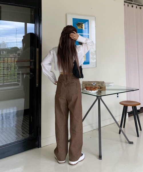 INTER FACTORY(インターファクトリー)の「mayu - ヴィンテージカラーデニム made in INTERFACTORY(デニムパンツ・レディース・ピンク/ブラウン・FREE)」の18枚目の写真