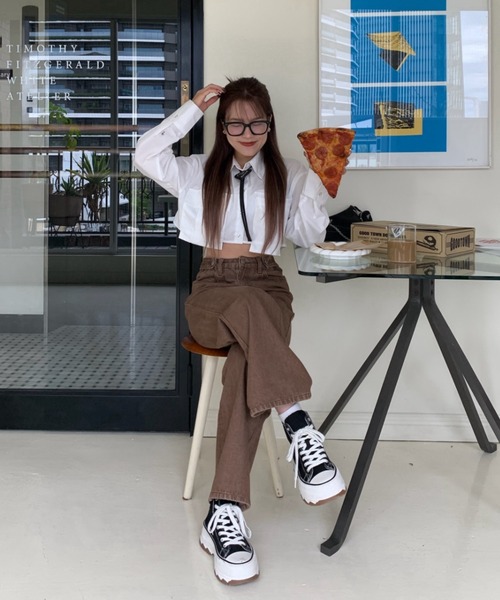 INTER FACTORY(インターファクトリー)の「mayu - ヴィンテージカラーデニム made in INTERFACTORY(デニムパンツ・レディース・ピンク/ブラウン・FREE)」の20枚目の写真