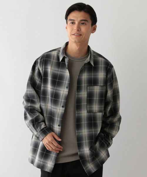 GLOBAL WORK Smile Seed Store（グローバルワーク スマイルシードストア）の「イージーケアソフトチェックシャツ/139107（シャツ/ブラウス・メンズ・ブルー系その他/ブラック系その他/ブラウン系その他・X-LARGE/SMALL/LARGE/MEDIUM）」の7枚目の写真
