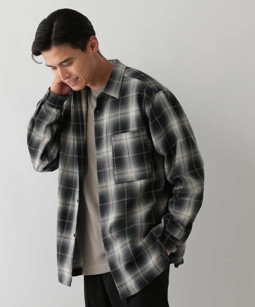 GLOBAL WORK Smile Seed Store（グローバルワーク スマイルシードストア）の「イージーケアソフトチェックシャツ/139107（シャツ/ブラウス・メンズ・ブルー系その他/ブラック系その他/ブラウン系その他・X-LARGE/SMALL/LARGE/MEDIUM）」の8枚目の写真