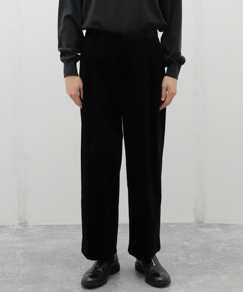 EDIFICE LA BOUCLE（エディフィスラブークル）の「LA BOUCLE (ラブークル) VELVET W BAGGY パンツ（その他パンツ・メンズ・ブラック・2）」の3枚目の写真