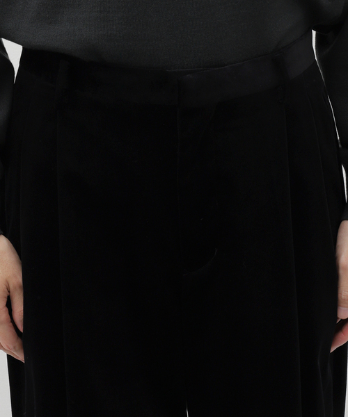 EDIFICE LA BOUCLE（エディフィスラブークル）の「LA BOUCLE (ラブークル) VELVET W BAGGY パンツ（その他パンツ・メンズ・ブラック・2）」の6枚目の写真