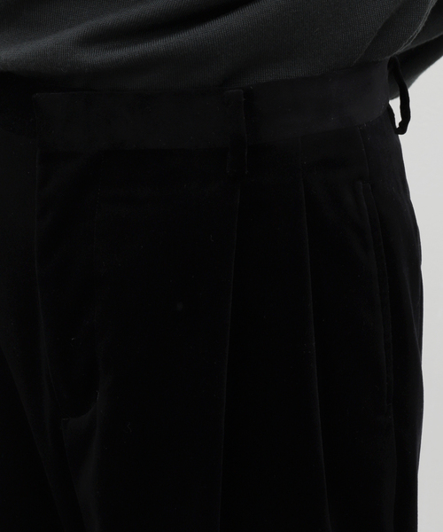EDIFICE LA BOUCLE（エディフィスラブークル）の「LA BOUCLE (ラブークル) VELVET W BAGGY パンツ（その他パンツ・メンズ・ブラック・2）」の10枚目の写真