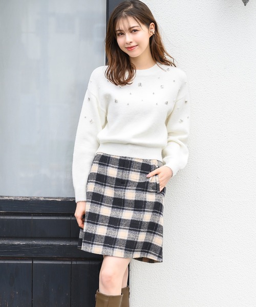 セール】□2024秋冬新作□フラッフィービジューニット/MM448304