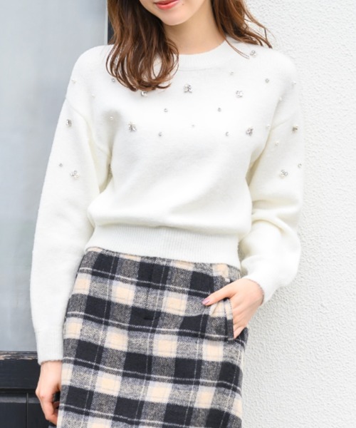 セール】□2024秋冬新作□フラッフィービジューニット/MM448304