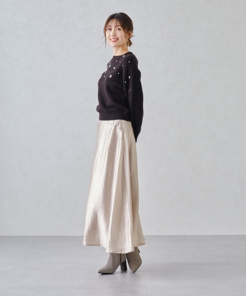 MISCH MASCH（ミッシュマッシュ）の「■2024秋冬新作■フラッフィービジューニット/MM448304（ニット/セーター・レディース・ブラック/ラベンダー/ホワイト・ﾌﾘ-）」の19枚目の写真