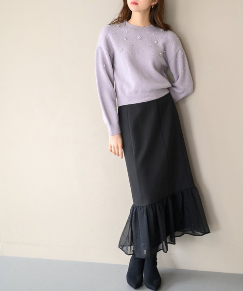 セール】□2024秋冬新作□フラッフィービジューニット/MM448304