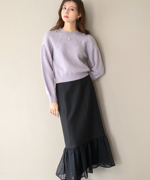 セール】□2024秋冬新作□フラッフィービジューニット/MM448304