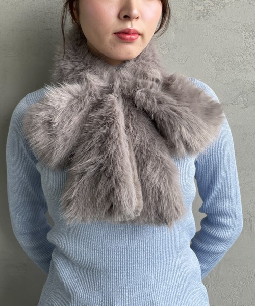 お値下げ中♡Rene ルネ　ファーティペット　リボン　マフラー René（マフラー/ショール）のフリマアイテム一覧