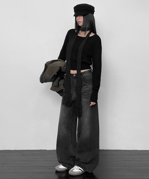 BLACKUP（ブラックアップ）の「[MADE] タキボーイフィットデニムパンツ（デニムパンツ・レディース・ブラック/ブルー/ダークブルー・LARGE/MEDIUM/SMALL）」の12枚目の写真