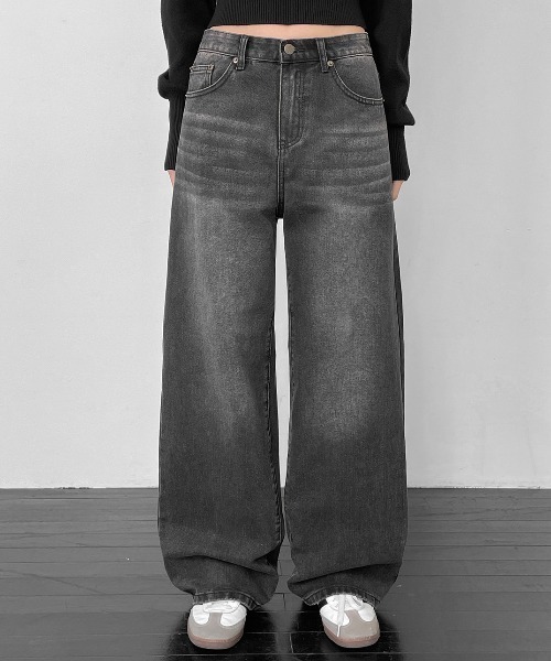 BLACKUP（ブラックアップ）の「[MADE] タキボーイフィットデニムパンツ（デニムパンツ・レディース・ブラック/ブルー/ダークブルー・LARGE/MEDIUM/SMALL）」の17枚目の写真