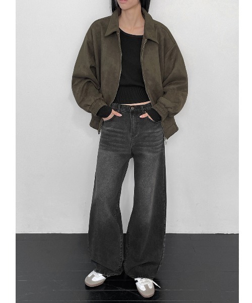 BLACKUP（ブラックアップ）の「[MADE] タキボーイフィットデニムパンツ（デニムパンツ・レディース・ブラック/ブルー/ダークブルー・LARGE/MEDIUM/SMALL）」の16枚目の写真