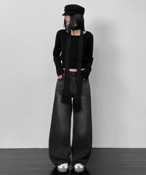 BLACKUP（ブラックアップ）の「[MADE] タキボーイフィットデニムパンツ（デニムパンツ・レディース・ブラック/ブルー/ダークブルー・LARGE/MEDIUM/SMALL）」の13枚目の写真