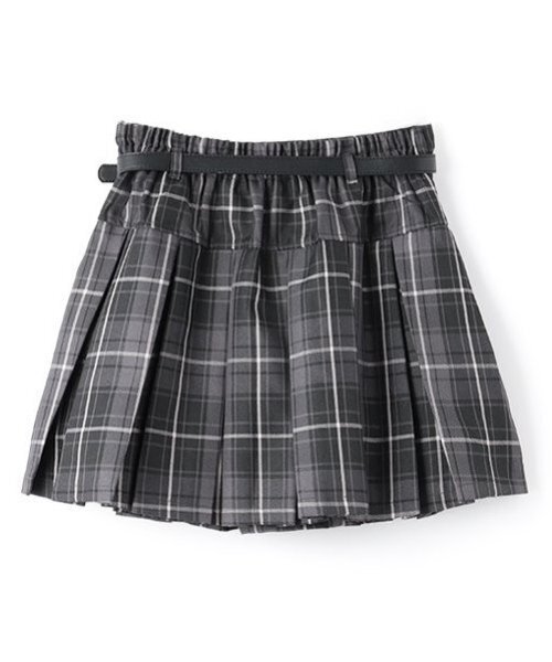 by LOVEiT（バイラビット）の「ベルトつきプリーツスカート（インパンつき）（スカート・キッズ・グレー/サックスブルー/ブラック/マルチ・120cm/160cm/150cm/140cm/130cm）」の11枚目の写真