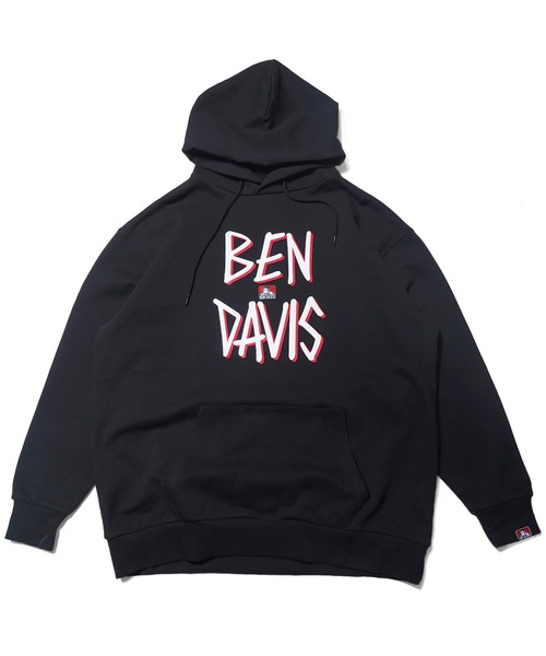 【セール】《BEN DAVIS》プリントパーカー /リサイクルコットン混・抗菌防臭加工（パーカー）｜BEN DAVIS（ベンデイビス）