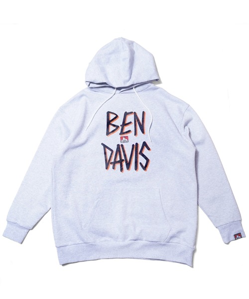 【セール】《BEN DAVIS》プリントパーカー /リサイクルコットン混・抗菌防臭加工（パーカー）｜BEN DAVIS（ベンデイビス）