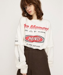 TM LAYERED C/N TOPS ティーエム レイヤード クルーネック トップス