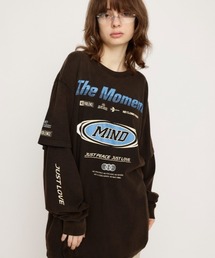 TM LAYERED C/N TOPS ティーエム レイヤード クルーネック トップス