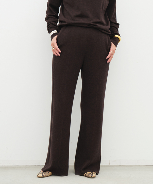 ドゥーズィエムクラス refined パンツ　ニットパンツ　グレー　38 Deuxieme Classe（ドゥーズィエムクラス）の「ニットパンツ
