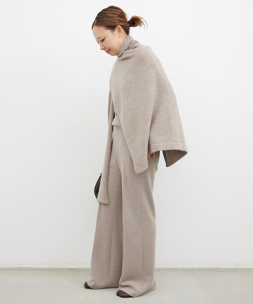 (新品)Deuxieme Classe *refined マント(ブラウン) Deuxieme Classe（ドゥーズィエムクラス）の「*refined マント（ニット