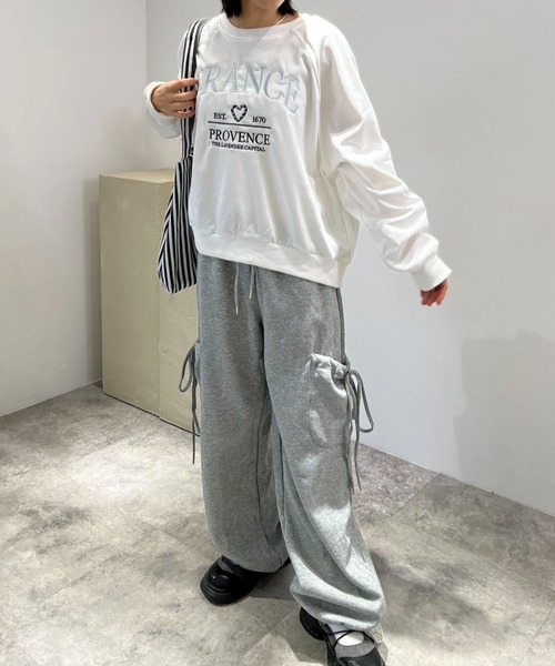 mebole(メボレ)の「フロントロゴスウェット(スウェット・レディース・グレー/アイボリー・FREE)」の8枚目の写真