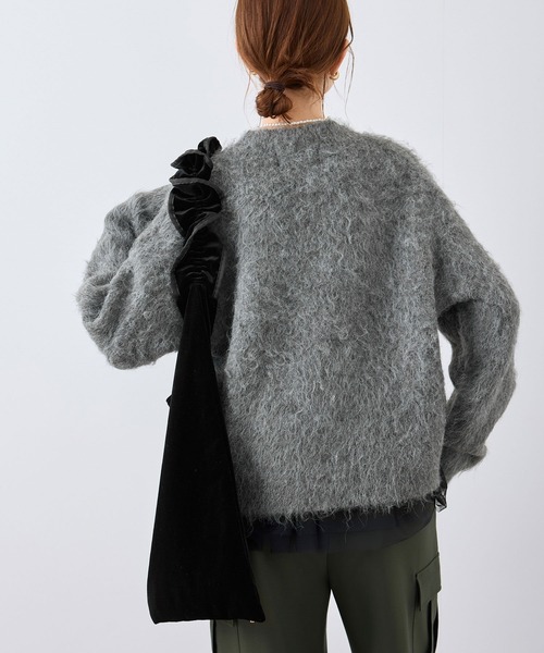 ROPE' PICNIC（ロペピクニック）の「長起毛ニットプルオーバー（ニット/セーター・レディース・チャコールグレー/ライトグレー/ピンク/キナリ・38）」の9枚目の写真