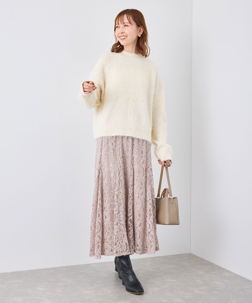 ROPE' PICNIC（ロペピクニック）の「長起毛ニットプルオーバー（ニット/セーター・レディース・チャコールグレー/ライトグレー/ピンク/キナリ・38）」の10枚目の写真