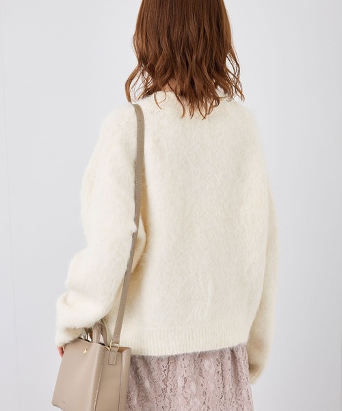 ROPE' PICNIC（ロペピクニック）の「長起毛ニットプルオーバー（ニット/セーター・レディース・チャコールグレー/ライトグレー/ピンク/キナリ・38）」の14枚目の写真