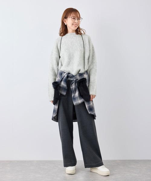 ROPE' PICNIC（ロペピクニック）の「長起毛ニットプルオーバー（ニット/セーター・レディース・チャコールグレー/ライトグレー/ピンク/キナリ・38）」の15枚目の写真