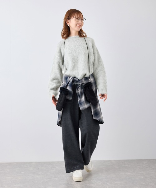 ROPE' PICNIC（ロペピクニック）の「長起毛ニットプルオーバー（ニット/セーター・レディース・チャコールグレー/ライトグレー/ピンク/キナリ・38）」の16枚目の写真