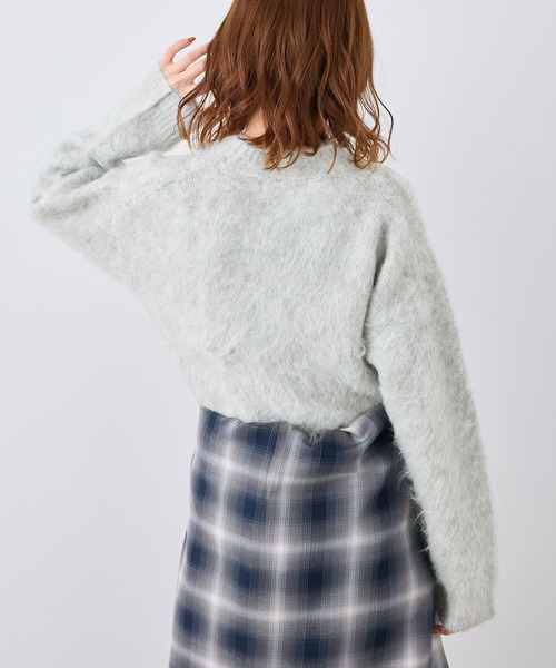 ROPE' PICNIC（ロペピクニック）の「長起毛ニットプルオーバー（ニット/セーター・レディース・チャコールグレー/ライトグレー/ピンク/キナリ・38）」の19枚目の写真