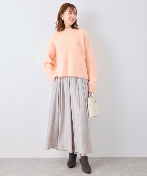 ROPE' PICNIC（ロペピクニック）の「長起毛ニットプルオーバー（ニット/セーター・レディース・チャコールグレー/ライトグレー/ピンク/キナリ・38）」の20枚目の写真