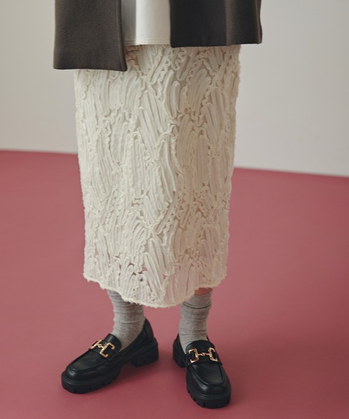 ◆シアー刺繍スカート（スカート）｜N.（N. Natural Beauty Basic）（エヌエヌナチュラルビューティーベーシック）