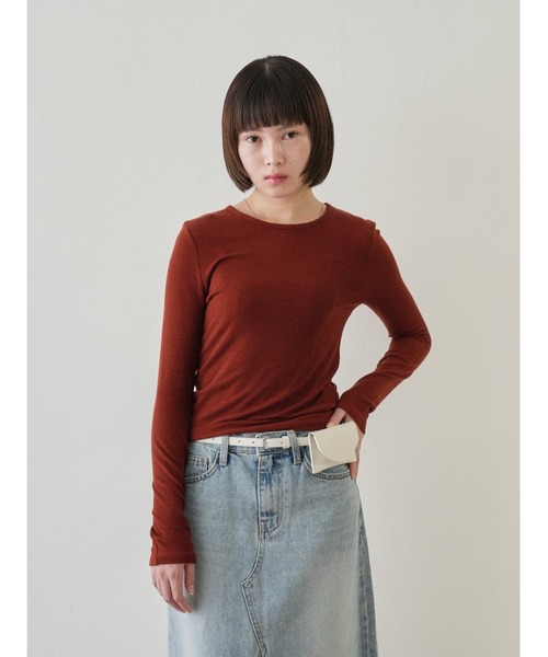 シアートップス シンプル ロンT カットソー（Tシャツ/カットソー）｜Bargiee（バージー）