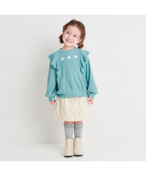 セール】あったかフリルリブトレーナー（スウェット）｜apres les