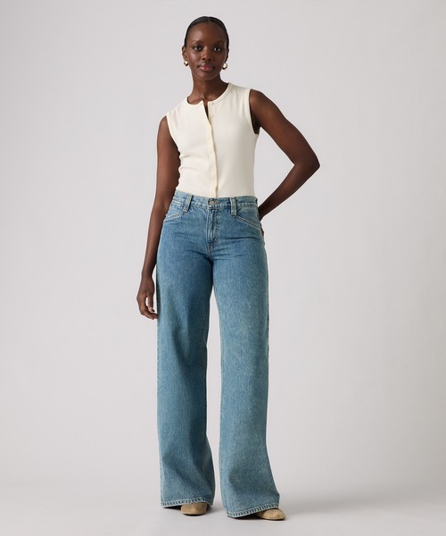 Levi's(リーバイス)の「Levi's/リーバイス '94 BAGGY WIDE LEG TAKE CHANCE(デニムパンツ・レディース・インディゴブルー/ライトインディゴブルー/ブラック・28inch/27inch/26inch/25inch/24inch/23inch)」の4枚目の写真