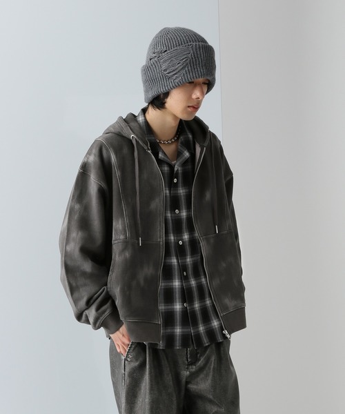 HARE（ハレ）の「ブラーカモフラZIPパーカー(HARE)（パーカー・メンズ・ブラウン系その他/ブラック系その他・FREE）」の16枚目の写真