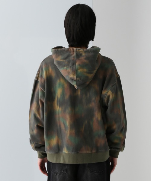 HARE（ハレ）の「ブラーカモフラZIPパーカー(HARE)（パーカー・メンズ・ブラウン系その他/ブラック系その他・FREE）」の9枚目の写真