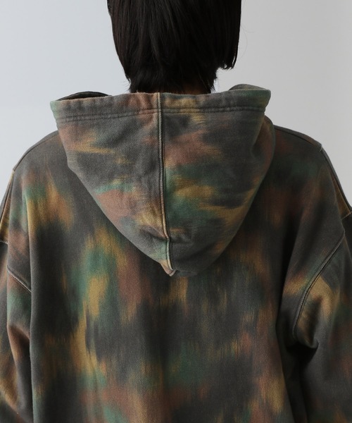 HARE（ハレ）の「ブラーカモフラZIPパーカー(HARE)（パーカー・メンズ・ブラウン系その他/ブラック系その他・FREE）」の11枚目の写真