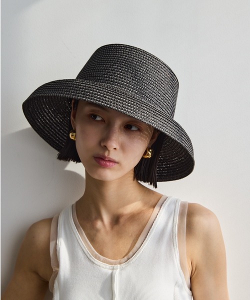 Chapeau d' O StrawBraid Casablanca | 57.5cm(75) BLACK (01