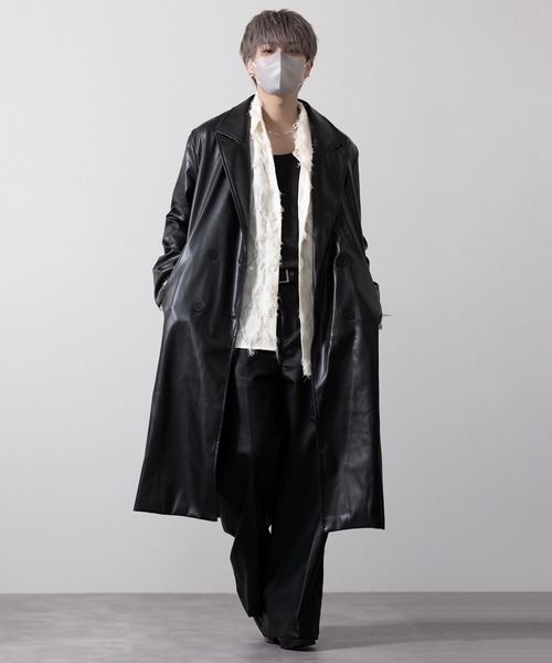 CLEL(クレイル)の「【CLEL】Fringe Design Jacquard Shirt/フリンジデザイン ジャカードシャツ(シャツ/ブラウス・メンズ・アイボリー/ブラック・L/M/S/XS)」の15枚目の写真