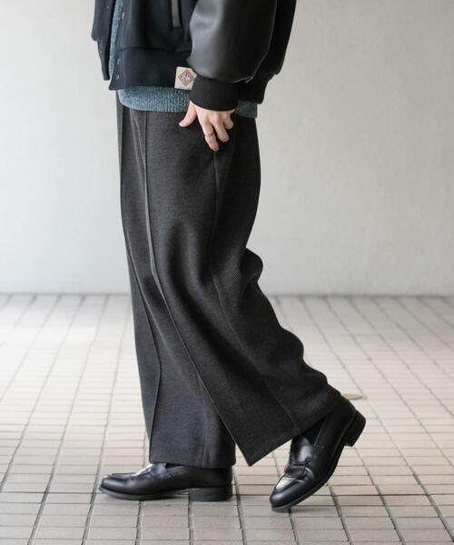 SENSE OF PLACE by URBAN RESEARCH（センスオブプレイスバイアーバンリサーチ）の「メルトンライクワイドパンツ（その他パンツ・メンズ・チャコールグレー/ブラウン・MEDIUM/LARGE）」の5枚目の写真