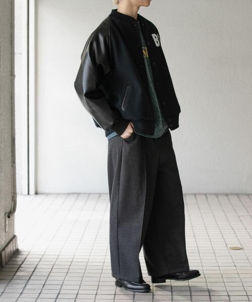 SENSE OF PLACE by URBAN RESEARCH（センスオブプレイスバイアーバンリサーチ）の「メルトンライクワイドパンツ（その他パンツ・メンズ・チャコールグレー/ブラウン・MEDIUM/LARGE）」の7枚目の写真